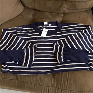 Large striped Navy Sweater